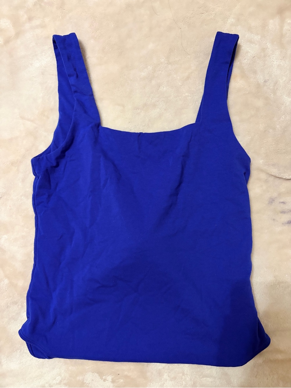 Old Navy Royal Blue Square Neck Tank Bodysuit
